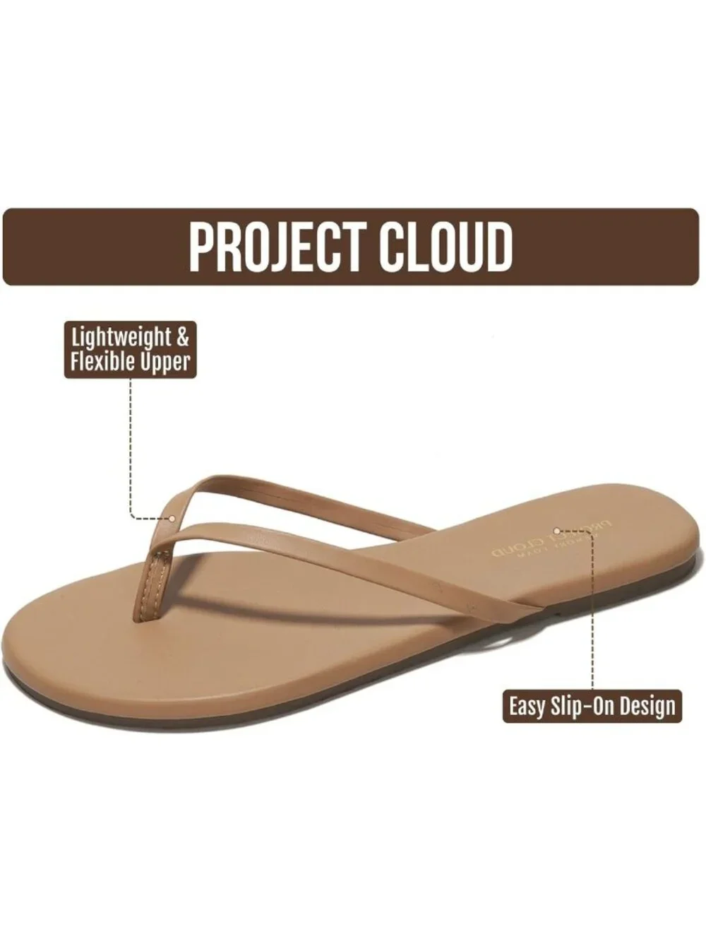 Comfortable Memory Foam Flip Flops for Women - Stylish Casual Sandals